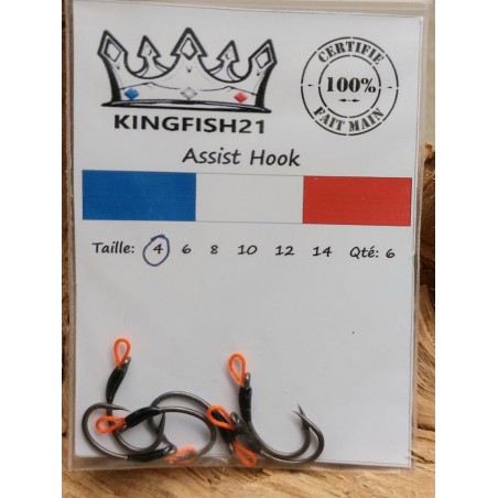 Assist Hook - KINGFISH21 - Taille 4 avec ardillons