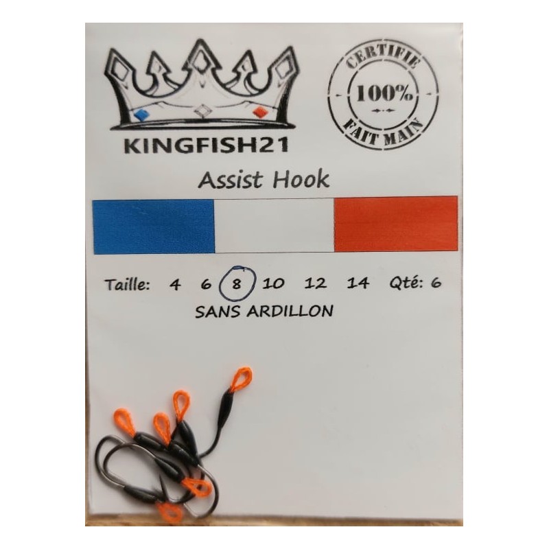 KF - Assist Hook - Taille 8 sans ardillons